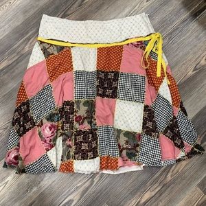 Vintage Free People Patchwork Skirt